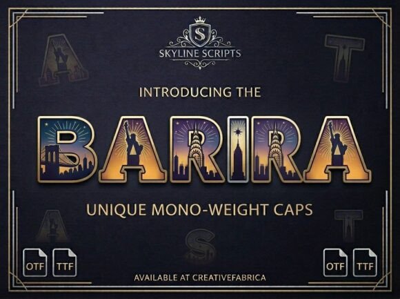 Barira: A Unique Mono-Weight Caps Font for Urban Luxury Designs