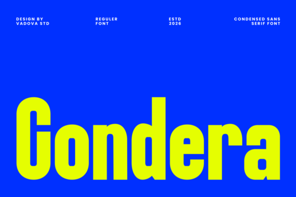 Condera: A Bold Condensed Sans Serif Font for Maximum Impact and Space Efficiency