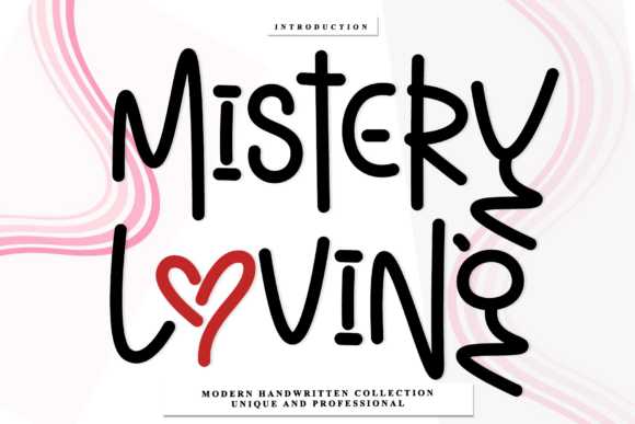 Discover the Artisanal Elegance of Mistery Loving Font