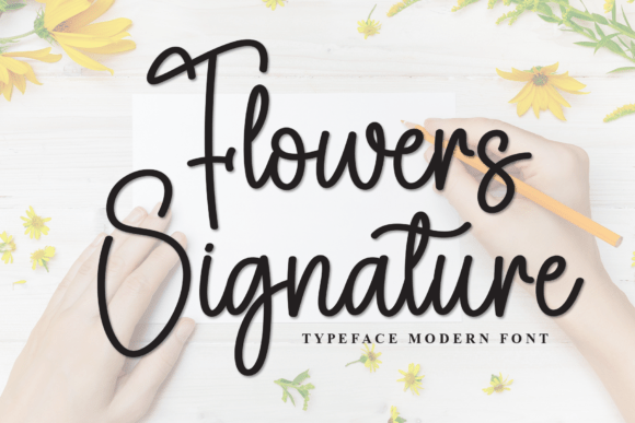 Discover the Elegance of Flowers Signature Font