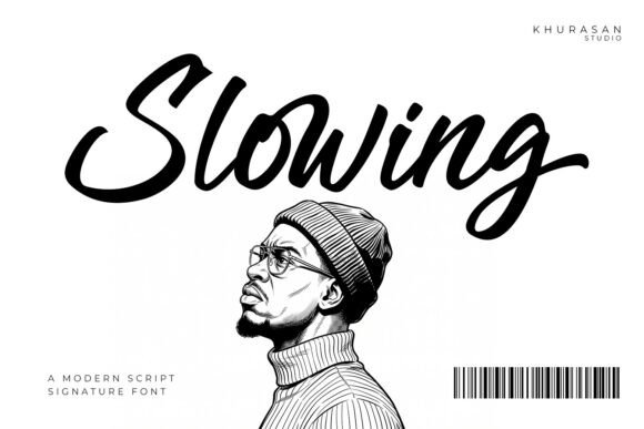 Discover the Elegance of Slowing: A Handwritten Font with a Natural Brush Effect