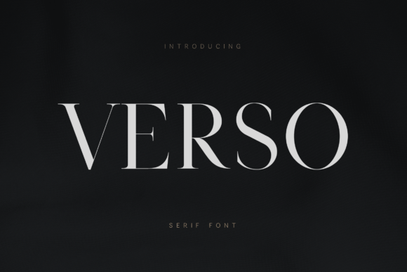 Elegant Verso: A Modern Serif Font for Premium Design