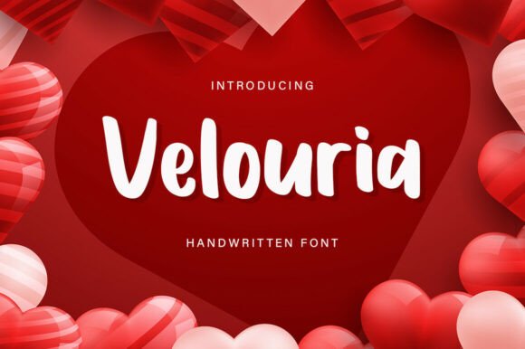 Embrace the Charm of Velouria: A Perfect Handwritten Font for Romantic and Cozy Designs