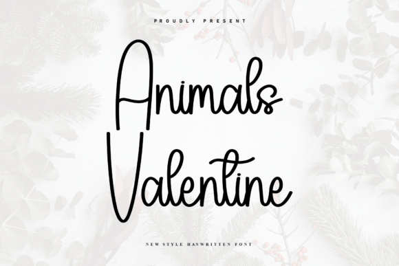 Embracing Elegance with Animals Valentine: A Versatile Handwritten Font