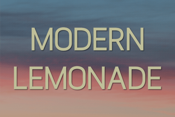 Introducing Modern Lemonade: A Versatile Sans Serif Typeface