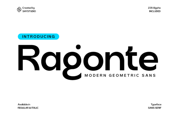 Introducing Ragonte: A Futuristic Geometric Sans Serif Font for Modern Technology and Digital Branding