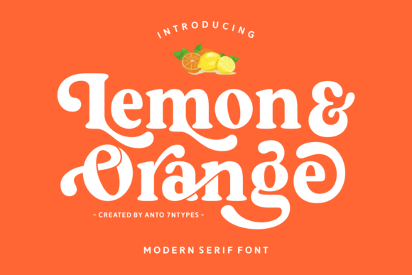 Lemon and Orange: A Vibrant Typographic Delight