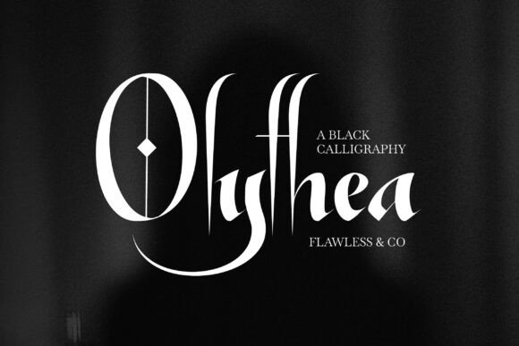 Olythea: A Dark and Elegant Calligraphy Font for Modern Design