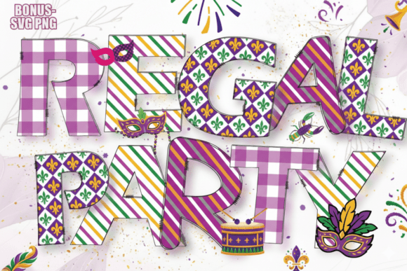 Regal Party: A Festive Mardi Gras Font for Bold Designs