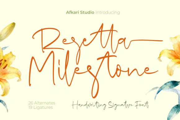 Resetta Milestone: A Premium Handwritten Script Font