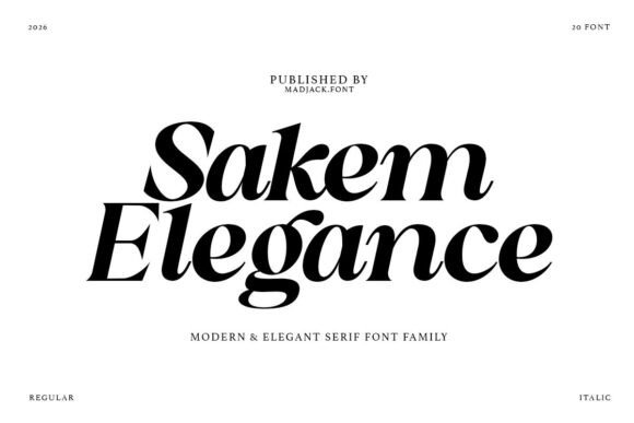 Sakem Elegance: A Modern Serif Font for Premium and Contemporary Design