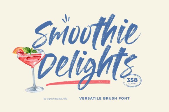 Smoothie Delights: A Versatile Brush Font for Creative Design